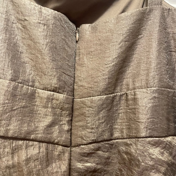 R&M Richards Collections Mocha Shimmer Cocktail Dress Size 16 - Picture 6 of 6